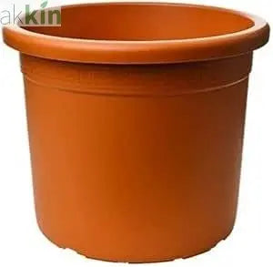 Heavy Duty Tall Terracotta Plastic Plant Pot 9.5lt 24 x 24 - AK Kin Garden Supplies