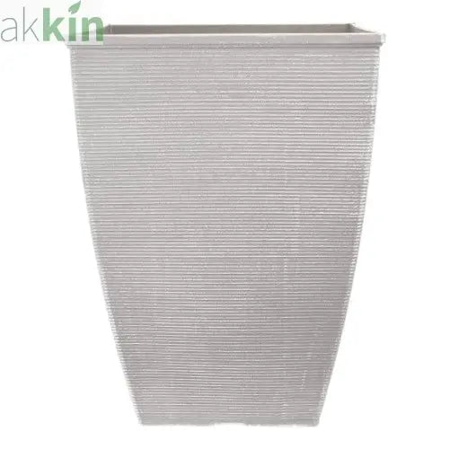 Helix Decorative Tall Square Planter 14" Powdered Beige Grey AK Kin Garden Supplies