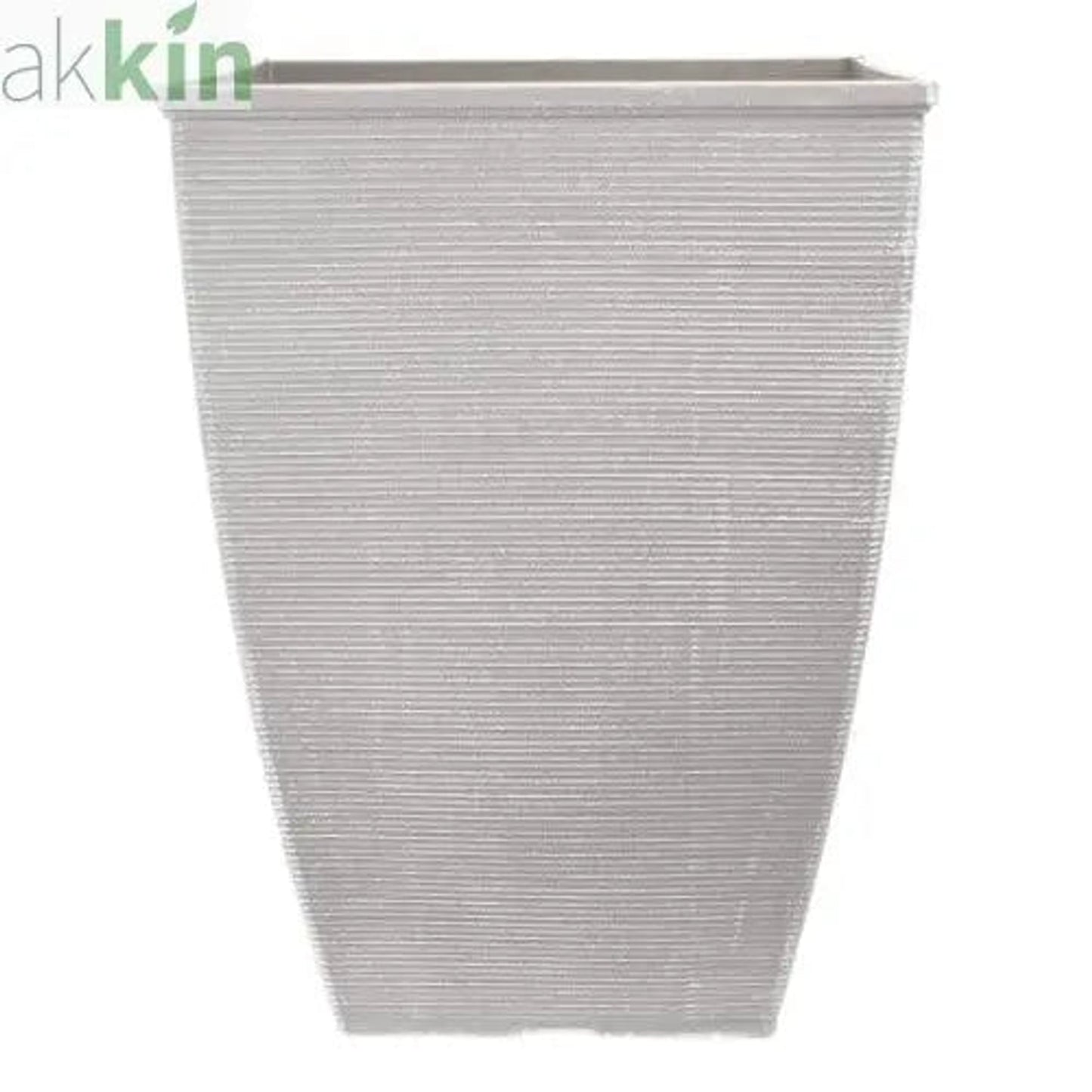 Helix Decorative Tall Square Planter 14" Powdered Beige Grey AK Kin Garden Supplies