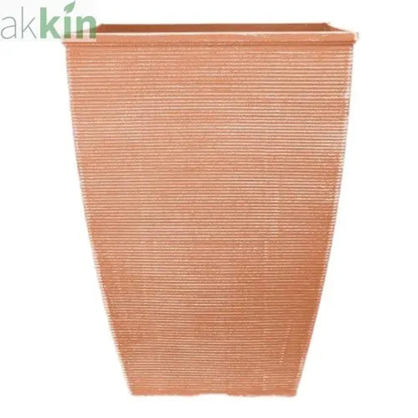 Helix Decorative Tall Square Planter 14"- Powdered Clay AK Kin Garden Supplies