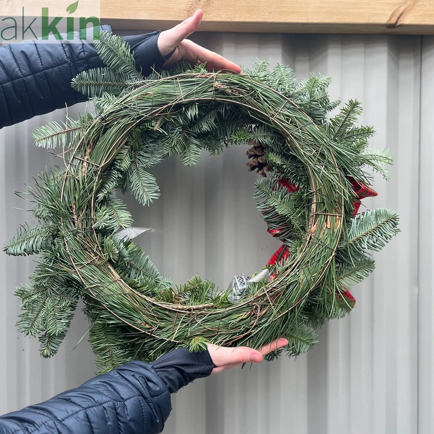 Noble Fir Christmas Wreath | 45cm | Real Wreath One Click Plants