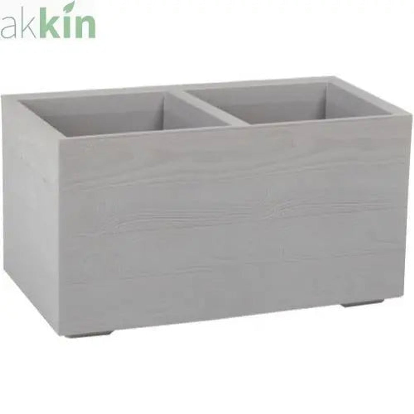 Karo ECO Wood Planter Oblong 80cm Grey AK Kin Garden Supplies