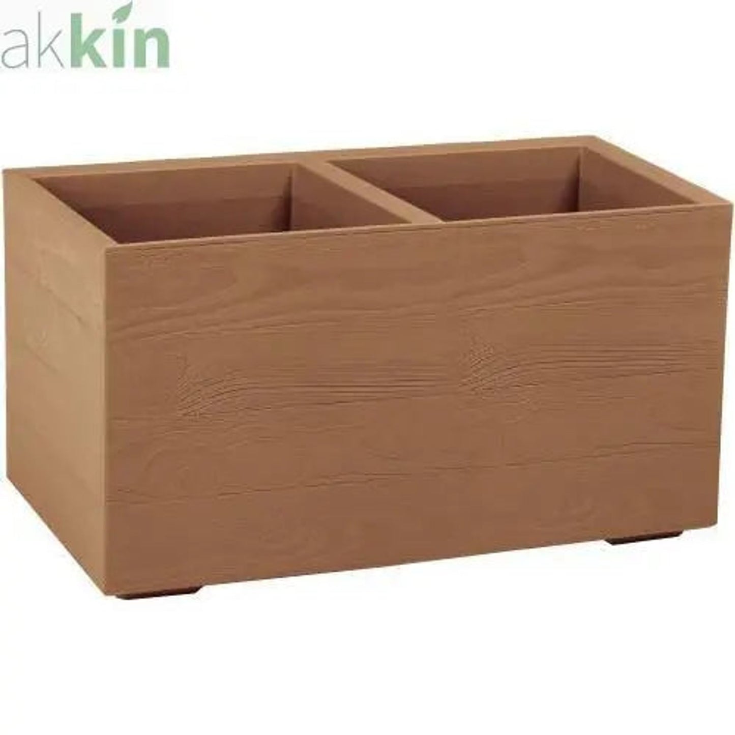 Karo ECO Wood Planter Oblong 80cm Natural Wood AK Kin Garden Supplies