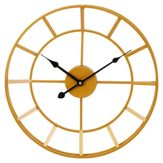 Kent Small Gold Finish Metal Wall Clock 40cm AK Kin Garden Supplies