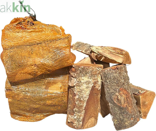 Kilned Dried Birch Burning Wood 30lt Net - AK Kin Garden Supplies
