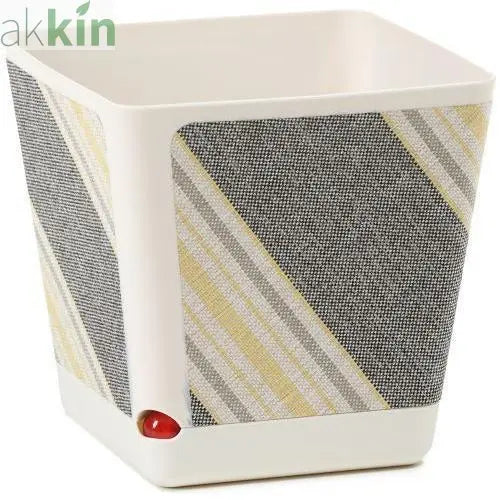 Kora Planter Square Textile with Water Indicator 24cm  Cream AK Kin Garden Supplies