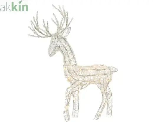 LED Light Up Christmas Reindeer Flashing Effect Outdoor Decoration L.52cm W.32cm H.91cm AK Kin Garden Supplies