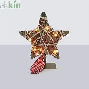LED Light Willow Christmas Star Ornament - AK Kin Garden Supplies