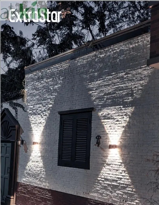 LED Solar Up & Down Wall Lamp Warm White AK Kin Garden Supplies