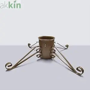 Large Gold Traditional Christmas Tree Stand - 6" Diameter - AK Kin Garden Supplies