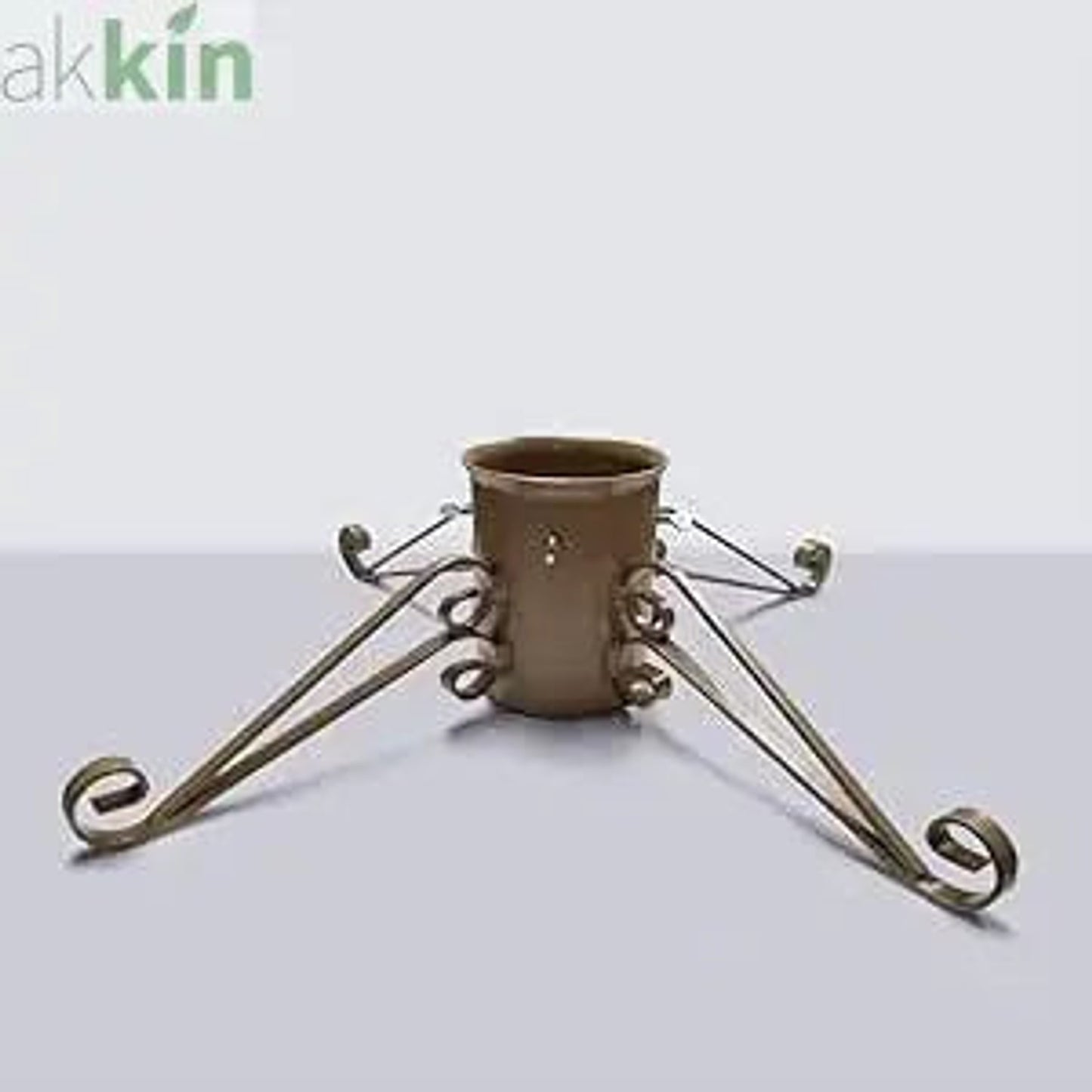 Large Gold Traditional Christmas Tree Stand - 6" Diameter - AK Kin Garden Supplies