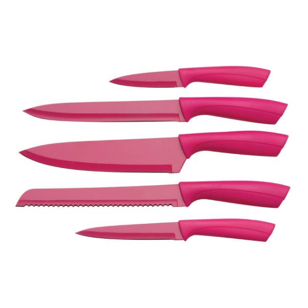 Living Colour 5Pc Hot Pink Knife Block Set House, Home & Garden