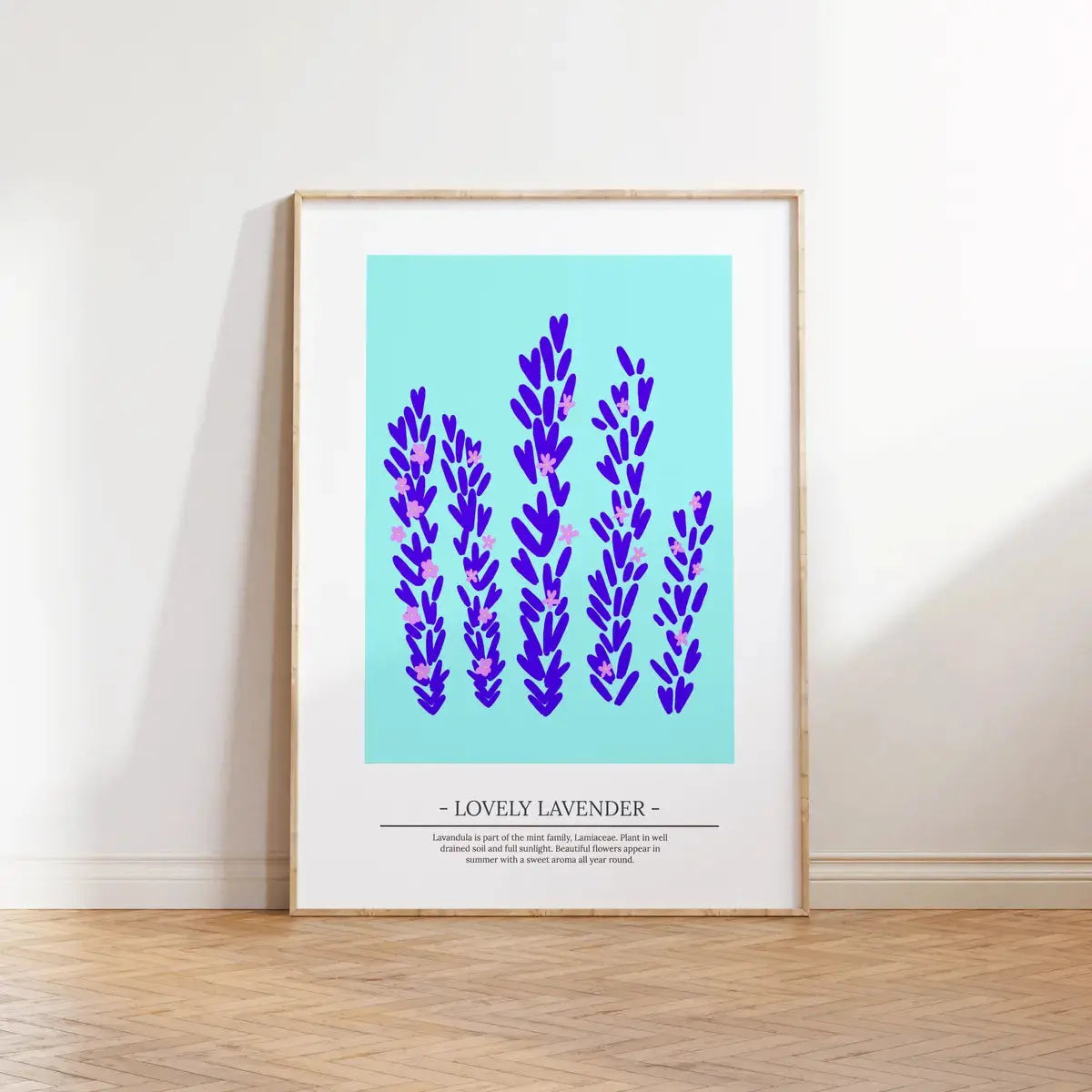 Lovely Lavender' Flower Print Wall Art A3 AK Kin Garden Supplies