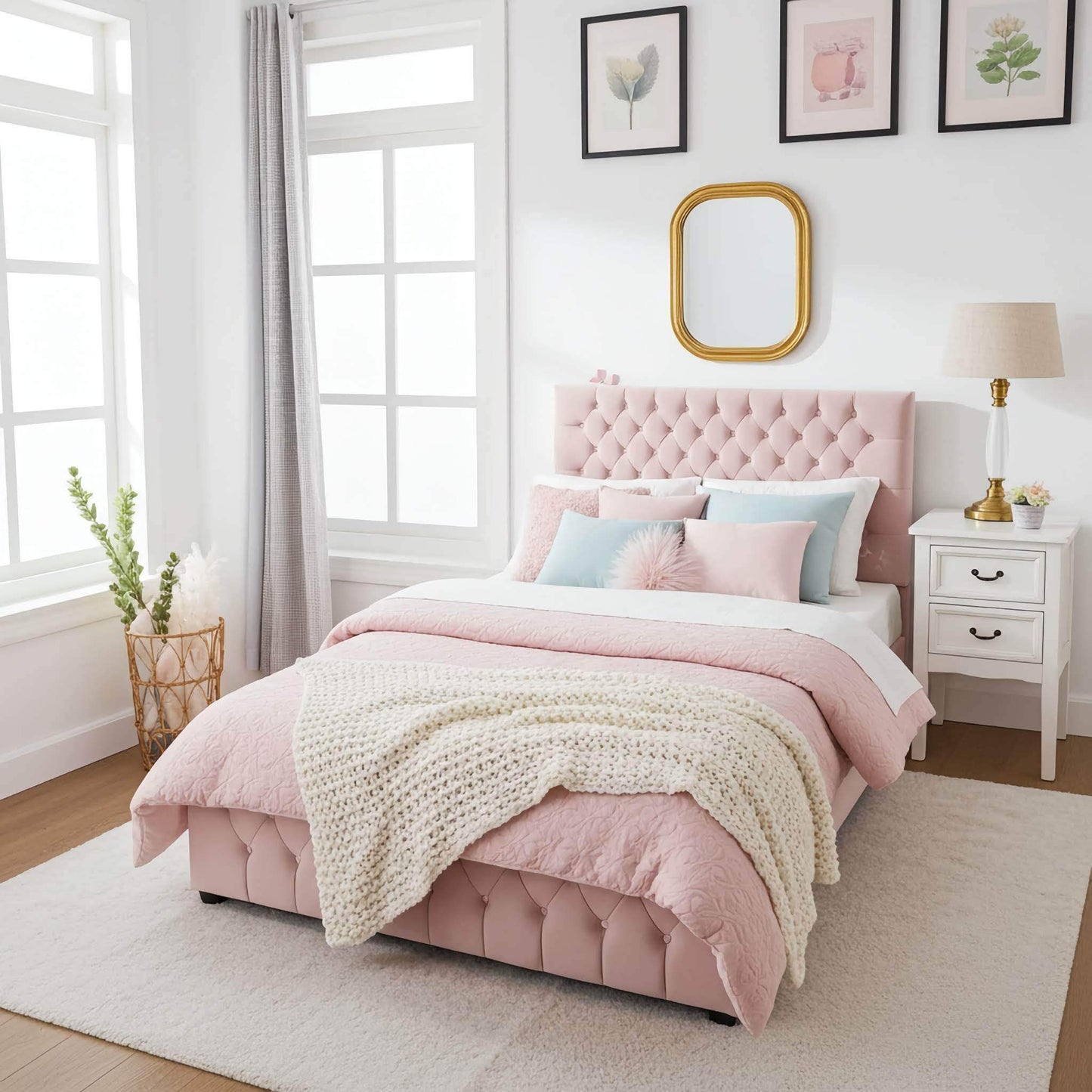 Luxury Arlo Upholstered Kids Bed Frame with Optional Ottoman Storage | UK Beds Direct UK Beds Direct ltd