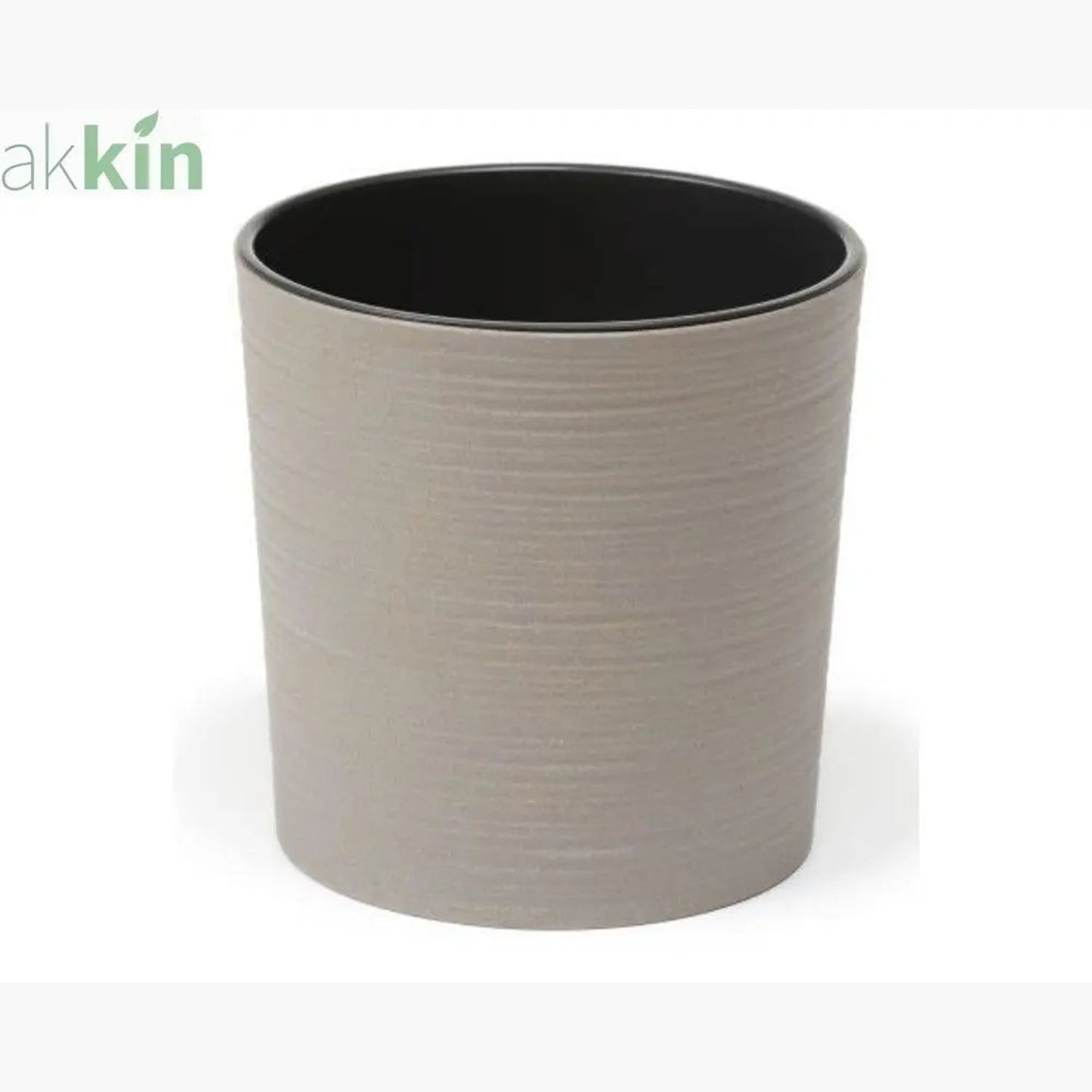 Malwa ECO Chisel Decorative Planter Round 19cm - Grey AK Kin Garden Supplies