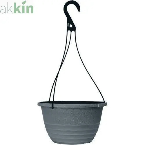 Mariella Hanging Basket 12"  Washed Lead - AK Kin Garden Supplies