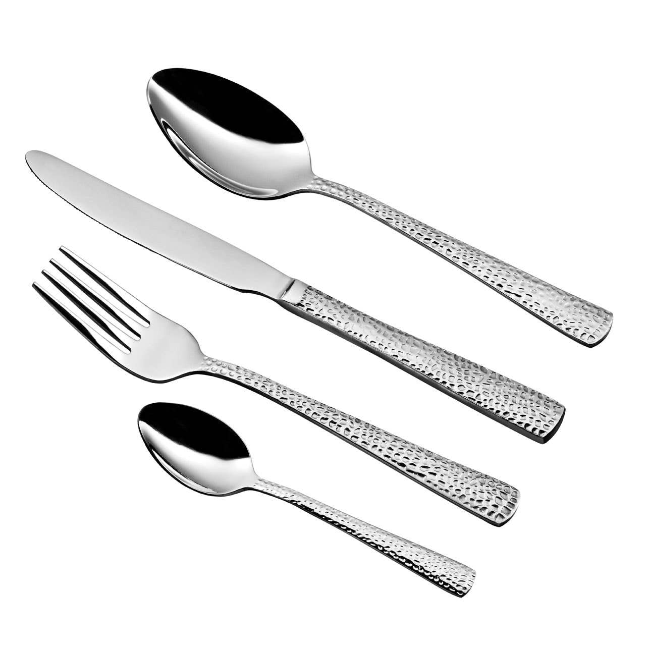 Martello Hammered 24 Piece Cutlery Set House, Home & Garden