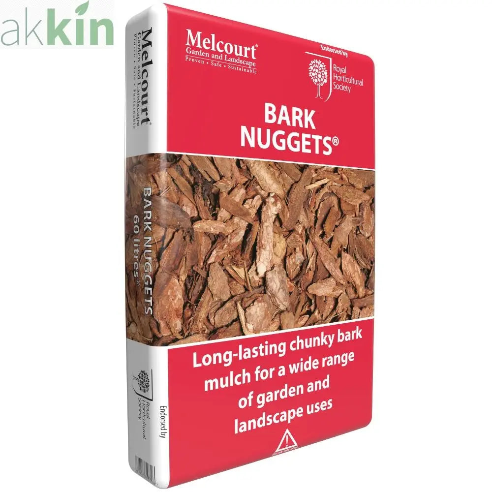 Melcourt Decorative Ornamental Garden Border Pot Bark Nuggets 60L AK Kin Garden Supplies