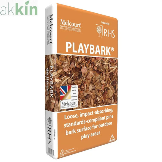 Melcourt Playbark Safe Chunky Pine Bark Playing Surface 60L Bag AK Kin Garden Supplies