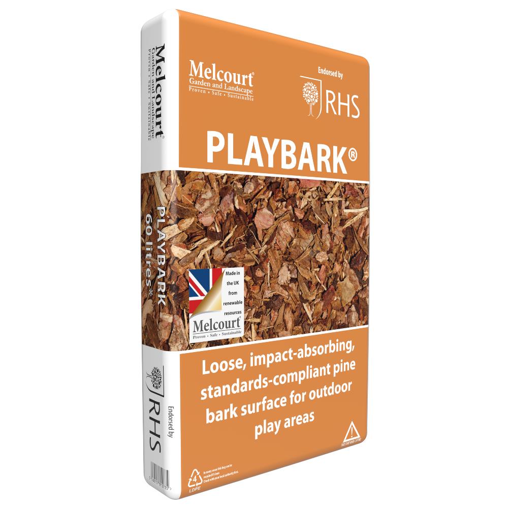 Melcourt Playbark Safe Chunky Pine Bark Playing Surface 60L Bag AK Kin Garden Supplies