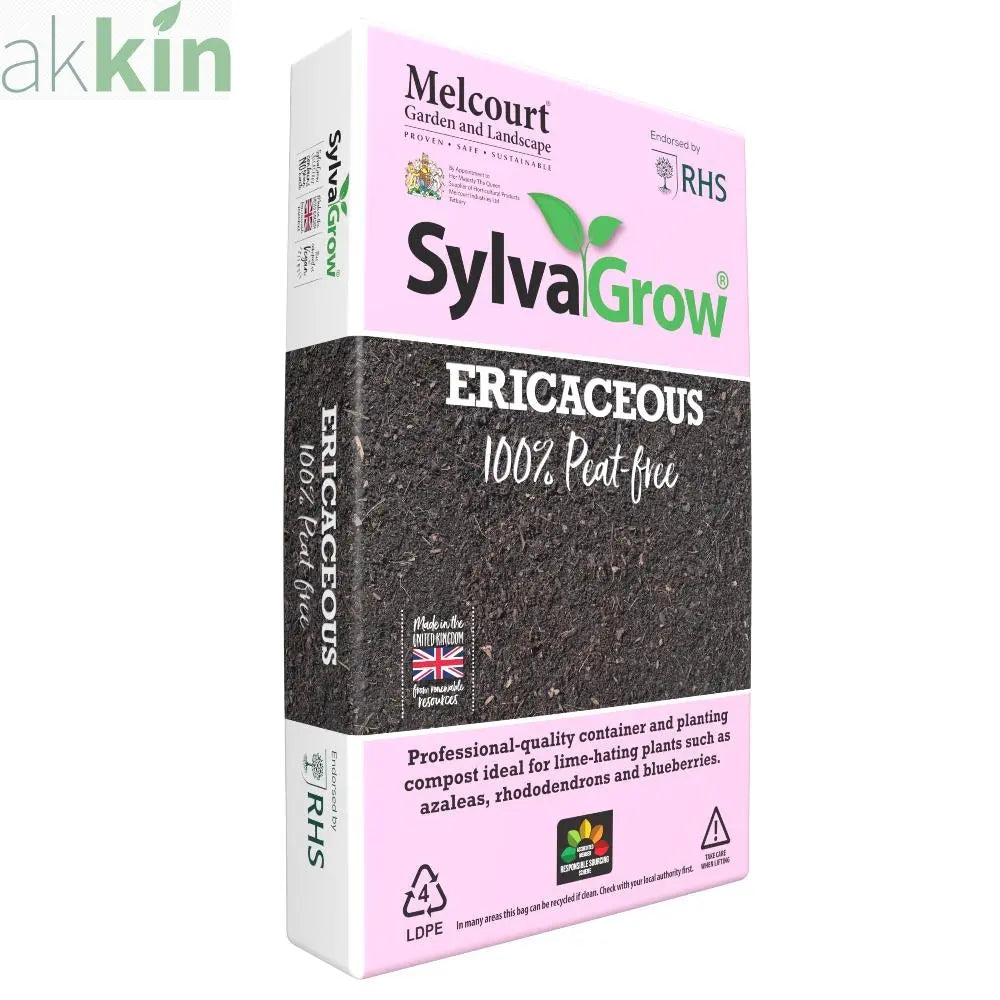 Melcourt Sylvagrow Peat Free Ericaceous Garden Potting Compost 40lt AK Kin Garden Supplies