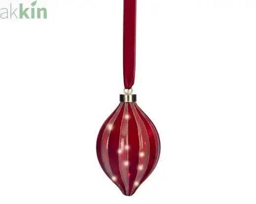 Micro LED Red Christmas Tree 12.5cm Olive Hanging Ornament Steady Warm Light Indoor (Copy) AK Kin Garden Supplies
