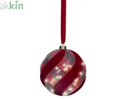 Micro LED Red Christmas Tree 20cm Ball Hanging Ornament Steady Warm Light Indoor (Copy) AK Kin Garden Supplies