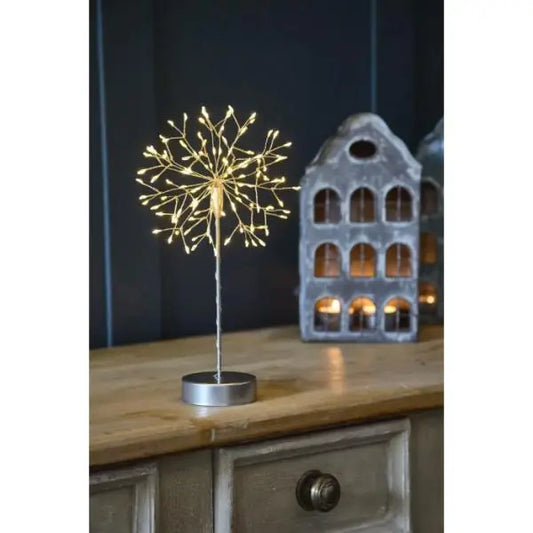 Mini Table Dandelion Indoor Light Lamp 27cm Silver AK Kin Garden Supplies