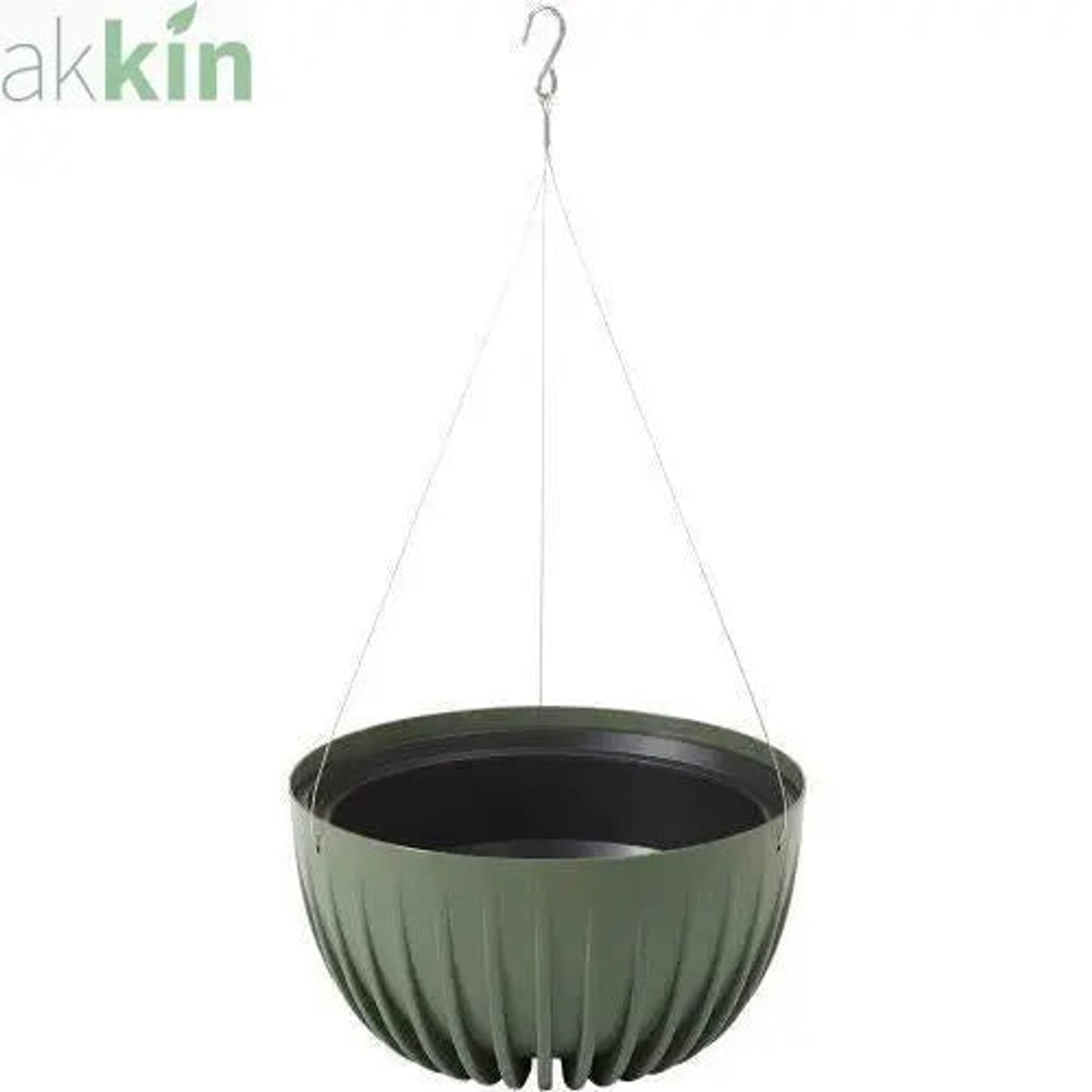 Mira ECO Wood Hanging Bowl 30cm Forest Green AK Kin Garden Supplies