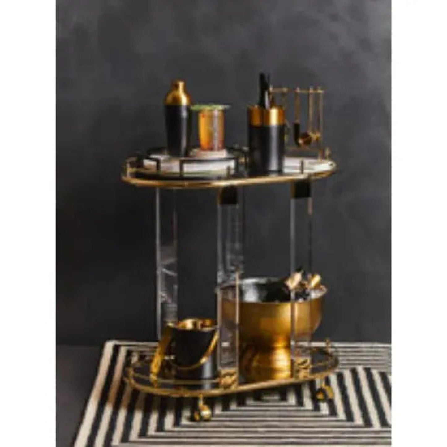 Mixology Black And Gold Finish Ice Bucket AK Kin Garden Supplies