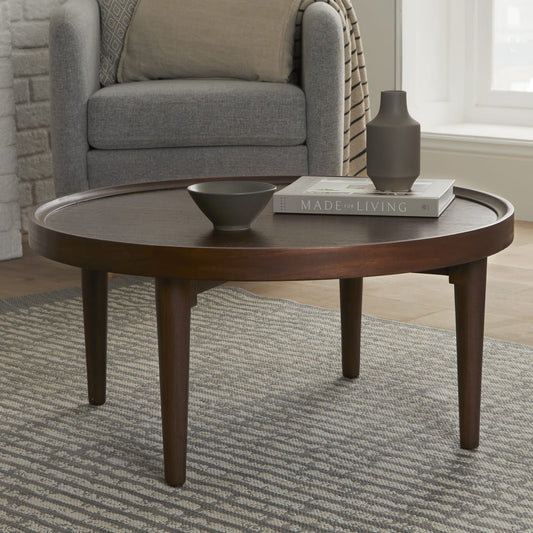 Norway Walnut Round Coffee Table Fishe and Lilly