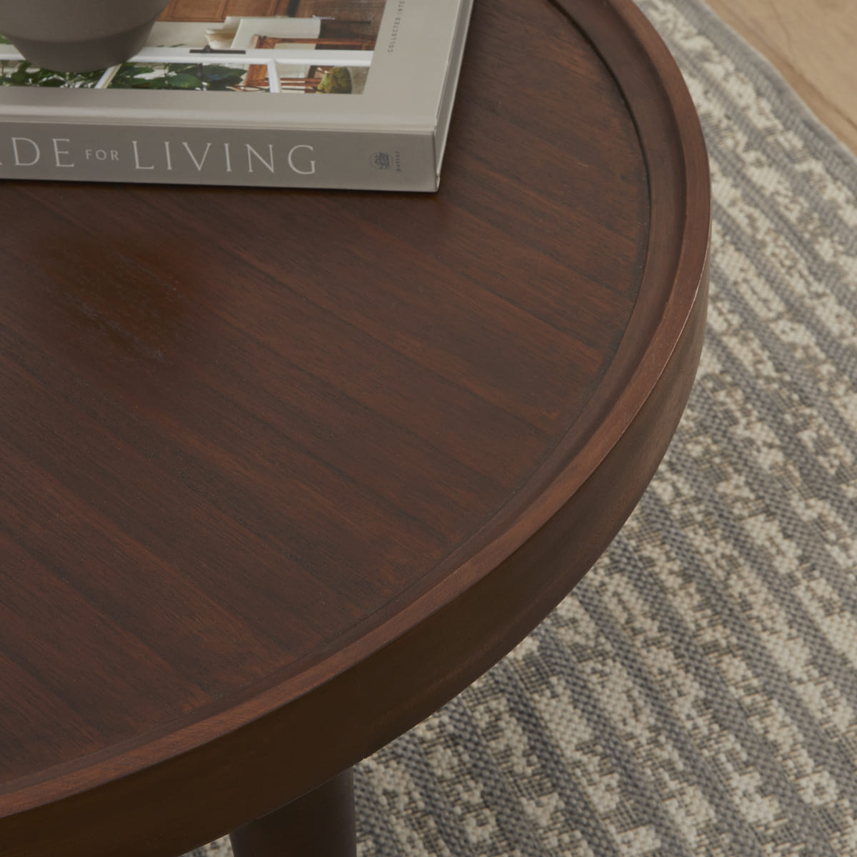 Norway Walnut Round Coffee Table Fishe and Lilly