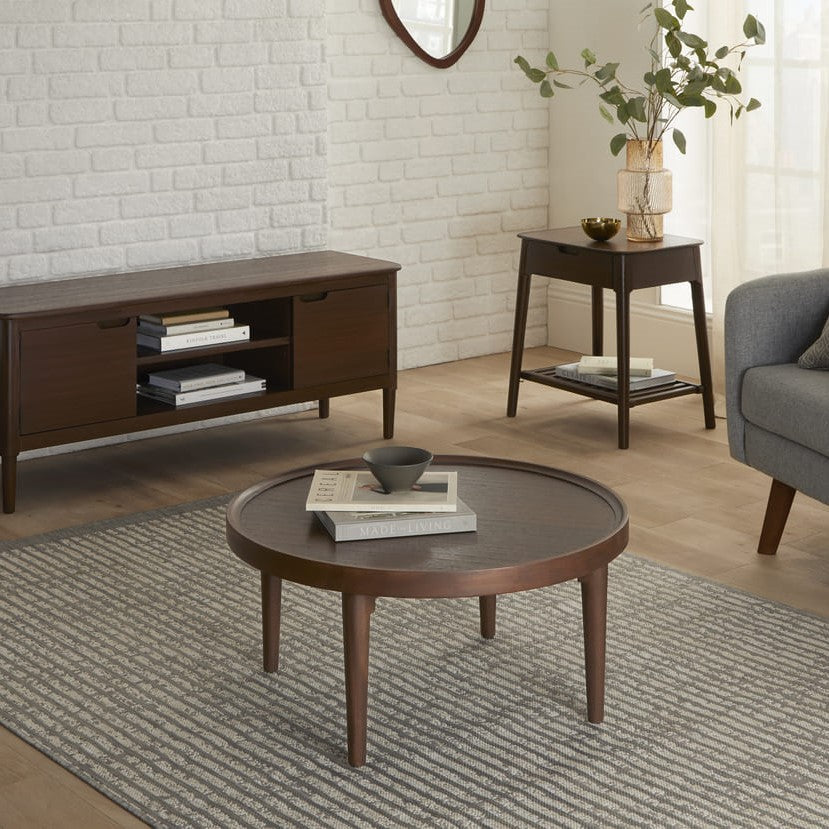 Norway Walnut Round Coffee Table Fishe and Lilly