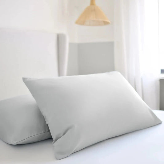 Night Lark® Plain Dye Pillowcase Pair - Nordic Mist Grey House, Home & Garden