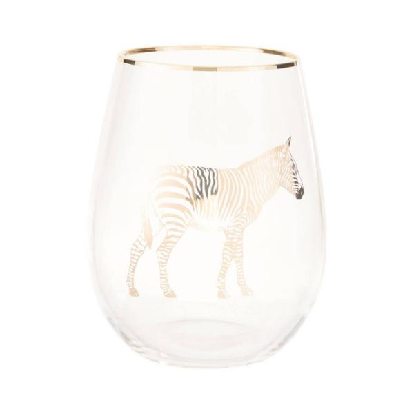 Nomi Gold Zebra Curved Tumbler 550ml House, Home & Garden