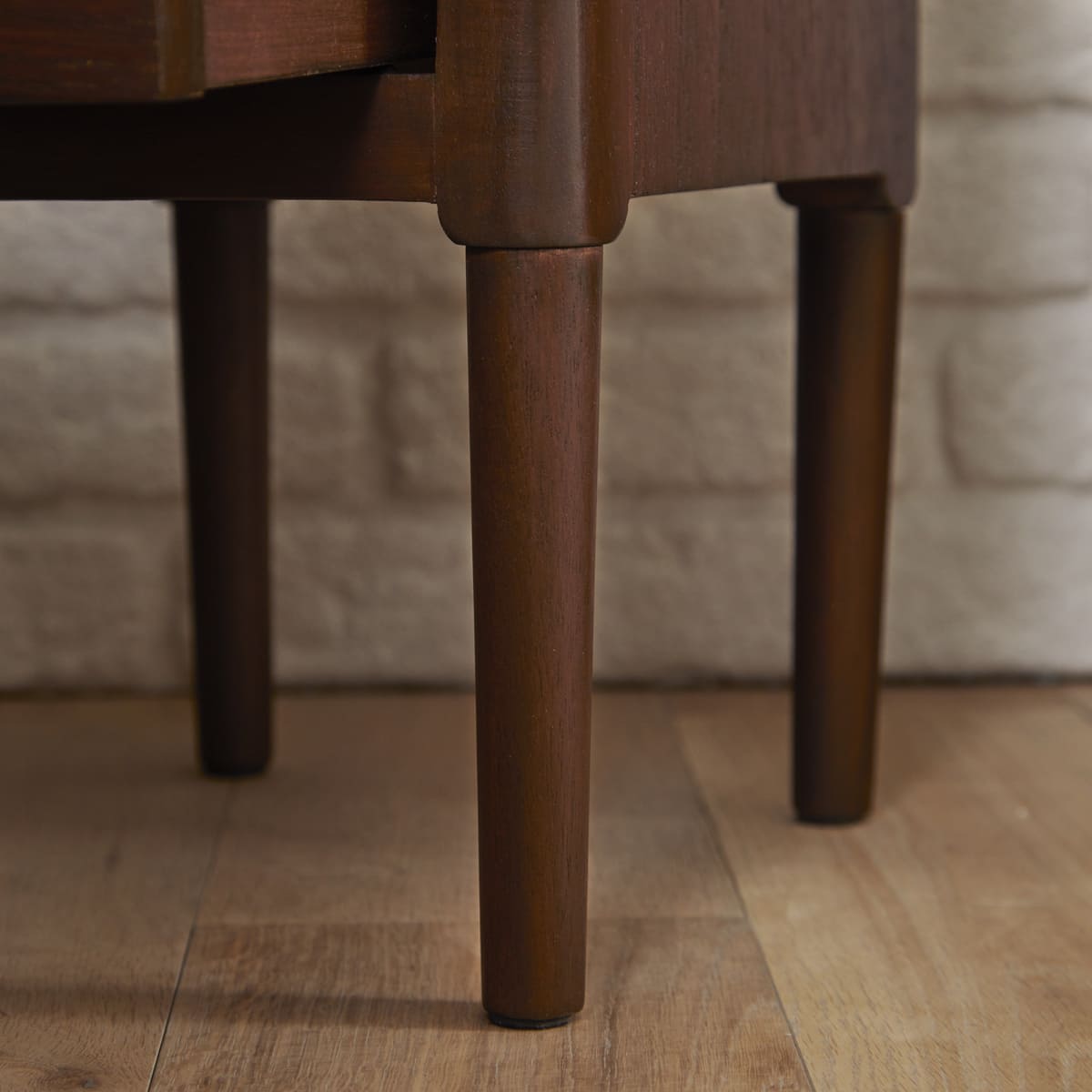 Norway Narrow Walnut Bedside Table Fishe and Lilly