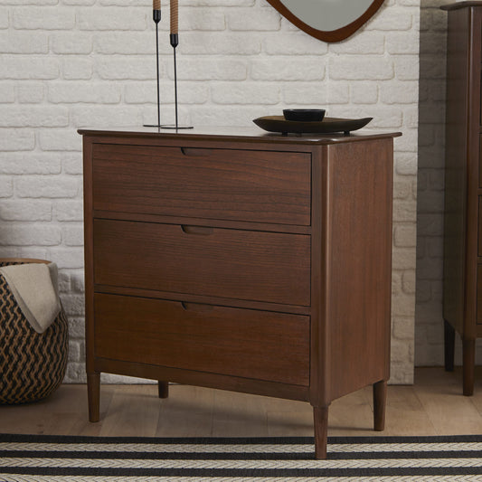 Norway Walnut Chest of 3 Drawers Fishe and Lilly