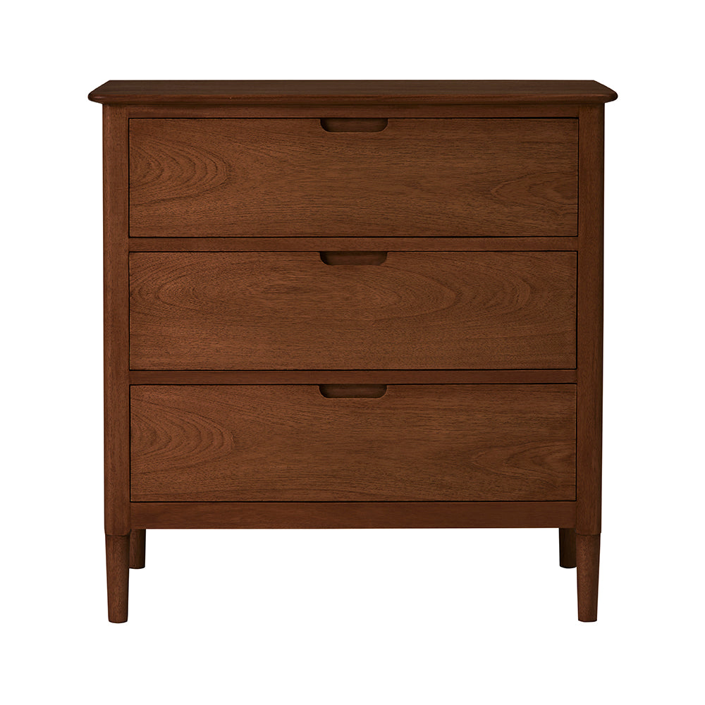 Norway Walnut Chest of 3 Drawers Fishe and Lilly