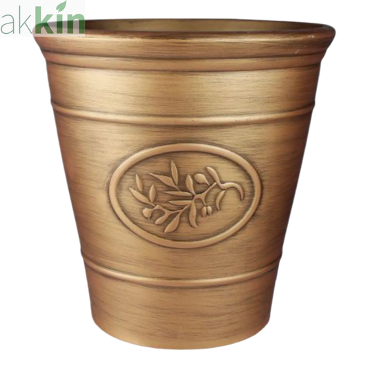 Olive Decorative Plant Pot 40cm - Gold AK Kin Garden Supplies