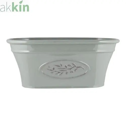 Olive Decorative Trough Planter 38cm - Grey AK Kin Garden Supplies