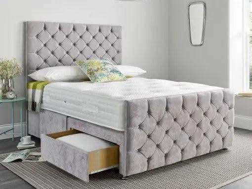 Olive Upholstered Divan Bed UK Beds Direct ltd