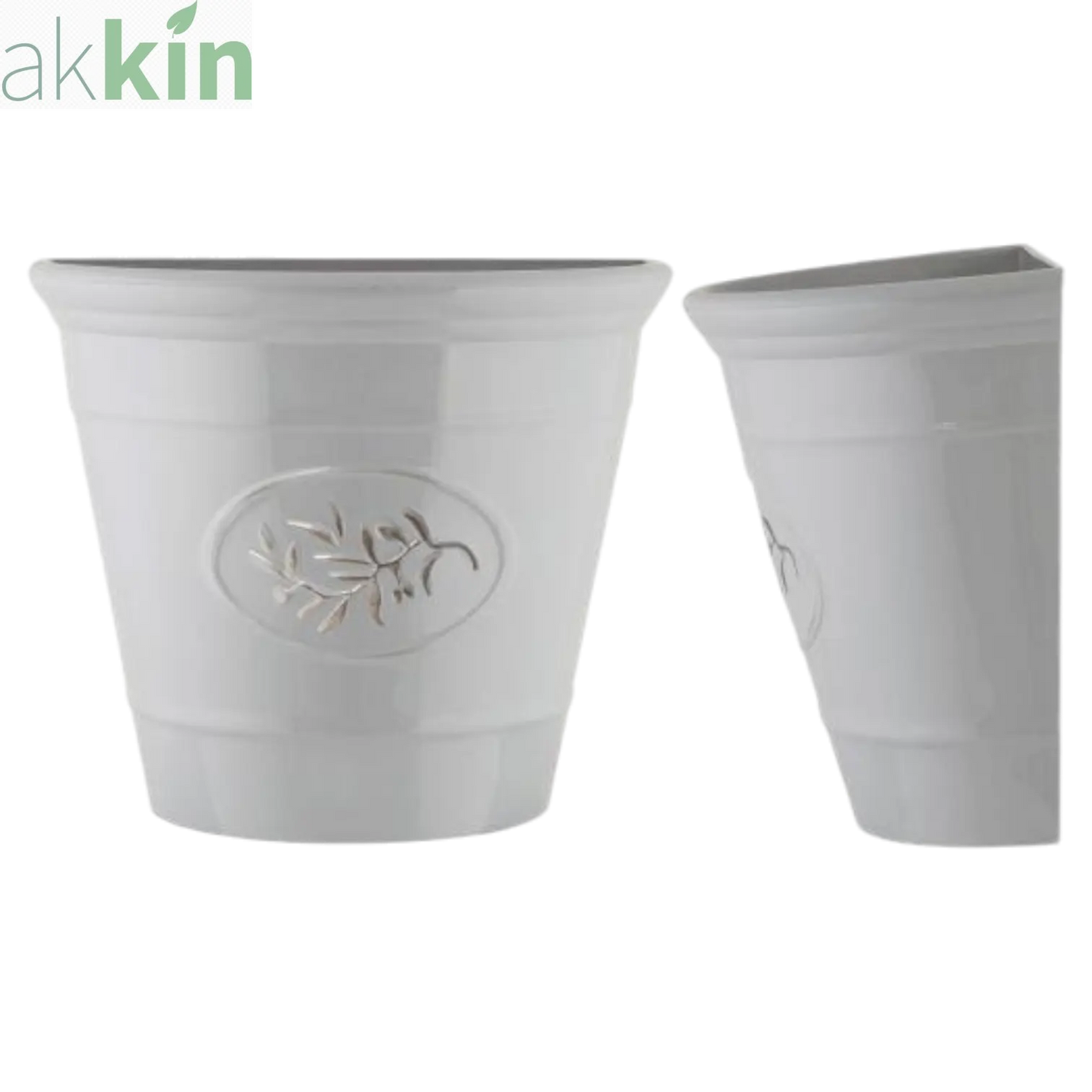 Olive Wall Planter 23cm - Grey AK Kin Garden Supplies