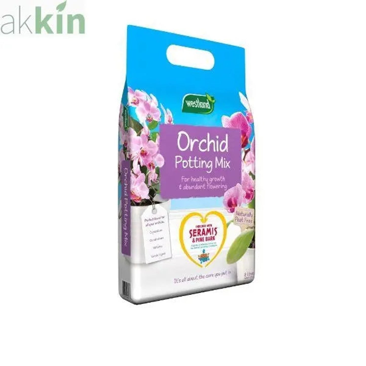 Orchid Potting Mix Soil (Enriched with Seramis) 8L AK Kin Garden Supplies