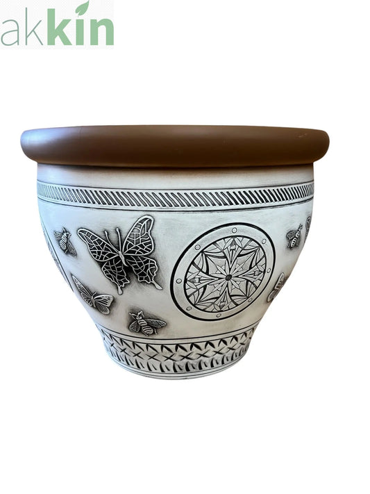 Papilio Planter 30cm White AK Kin Garden Supplies