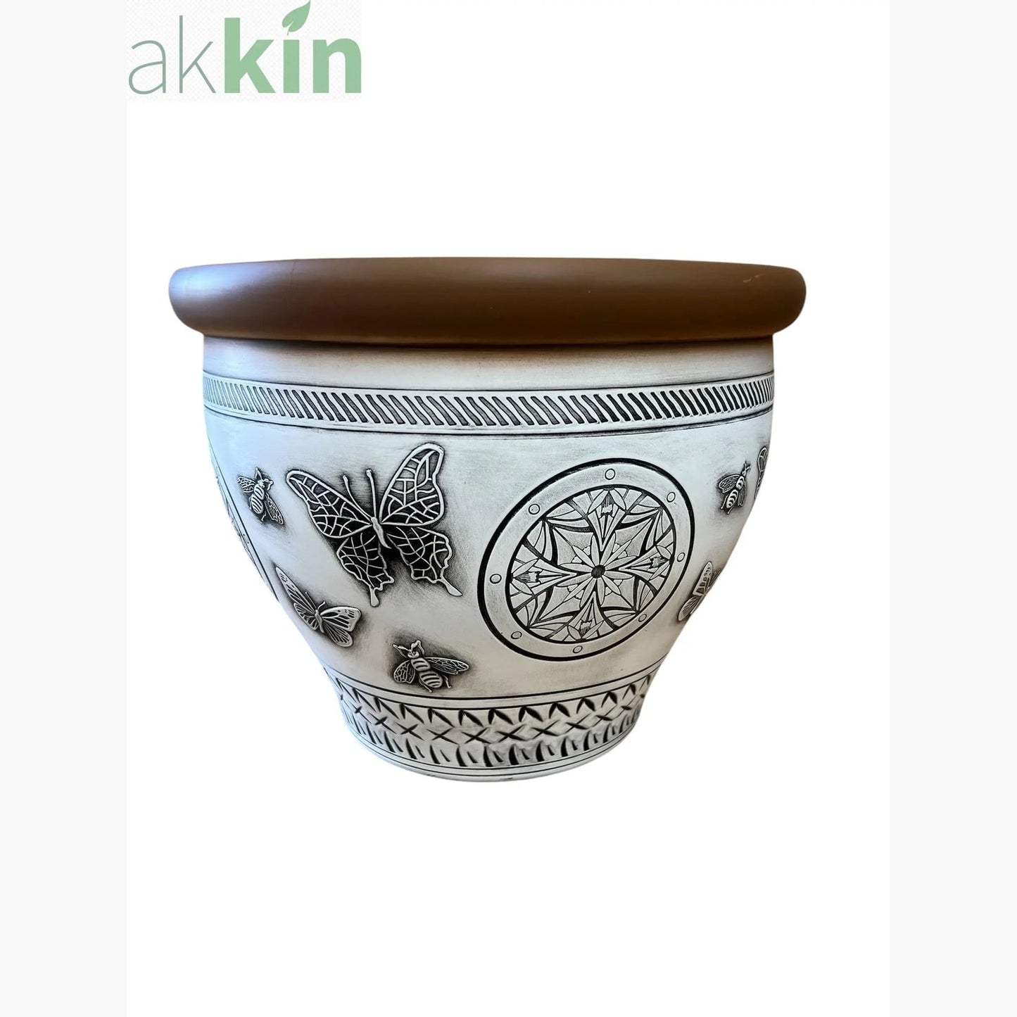 Papilio Planter 30cm White AK Kin Garden Supplies