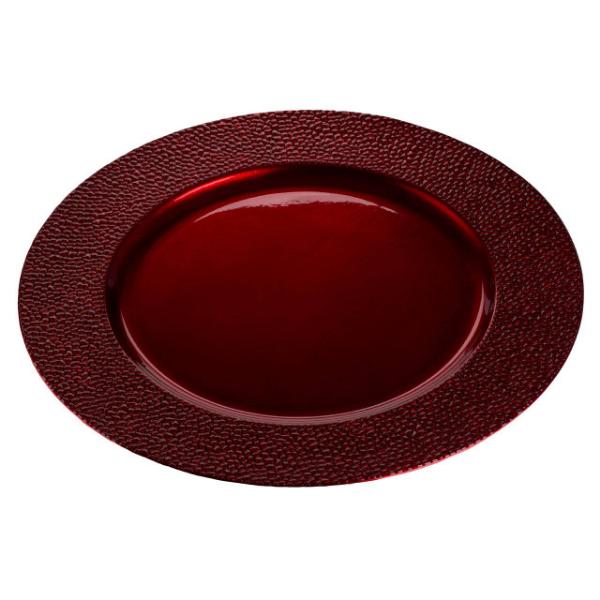 Paxton Red Pebble Effect Charger Plate House, Home & Garden