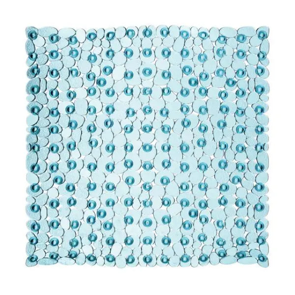 Pebble Blue Square Bath Mat  H1 x D54 x W54 AK Kin Garden Supplies