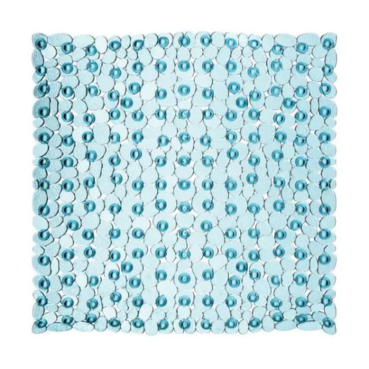 Pebble Blue Square Bath Mat  H1 x D54 x W54 AK Kin Garden Supplies