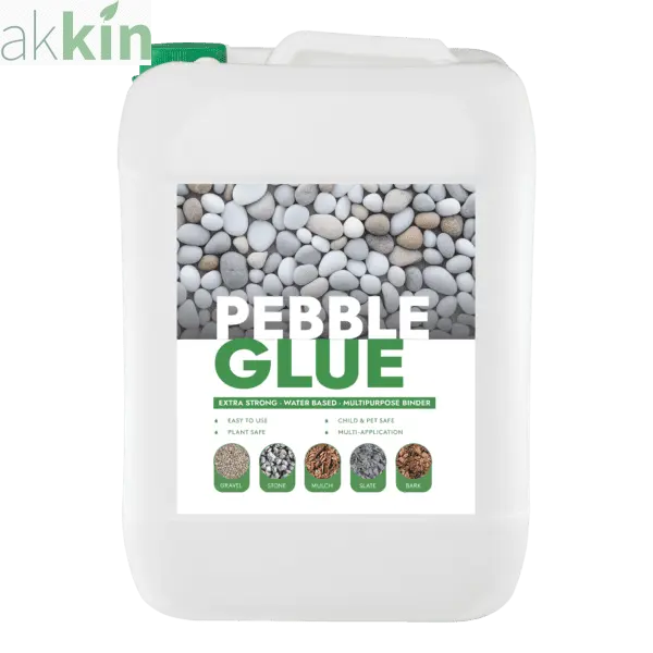Pebble Glue 5L Bottle - Resin Binder for Decorative Garden Stones, Gravel, Mulch, Bark, Slate Chippings and Aggregates AK Kin Garden Supplies