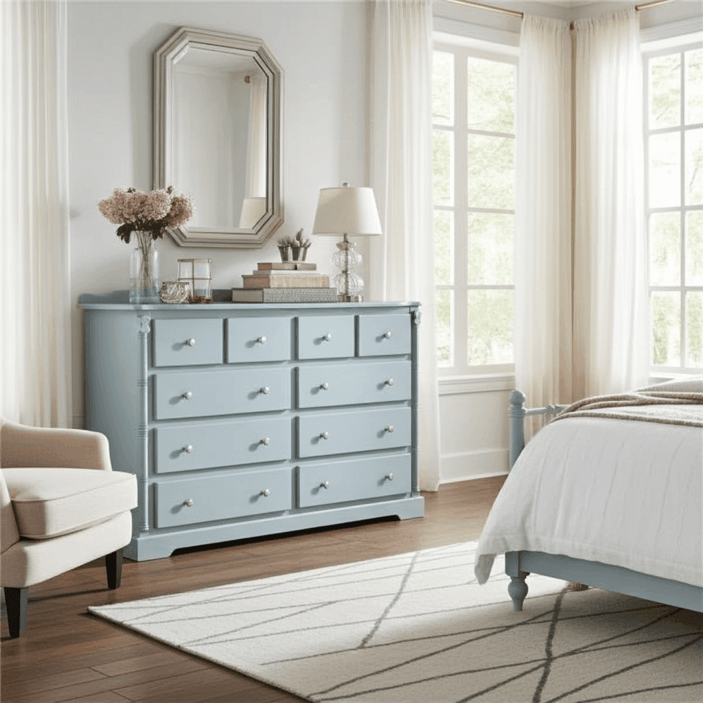 Pine Wooden Wardrobe 6 + 4 Long Chests of Drawers – Stylish & Spacious Drawer Storage UK Beds Direct ltd